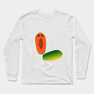 Cute papaya adorable fruits Long Sleeve T-Shirt